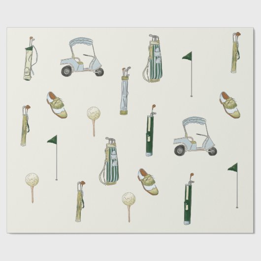 Golf Geschenkpapier (Flach)