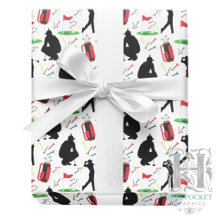Golf-Geschenkpapier (Männer)