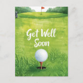 Golf Get Well-bald Card - Aquarellgolfplatz Postkarte (Vorderseite)