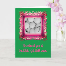 Golf Get Well Card, 5" x 7" Klappe Get Well Card Karte