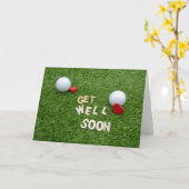 Golf Get well Soon Card with Golf and Tee Karte (Gelbe Blume)
