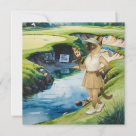 Golf Get Well Well Balon Card für Katzenliebhaber Karte