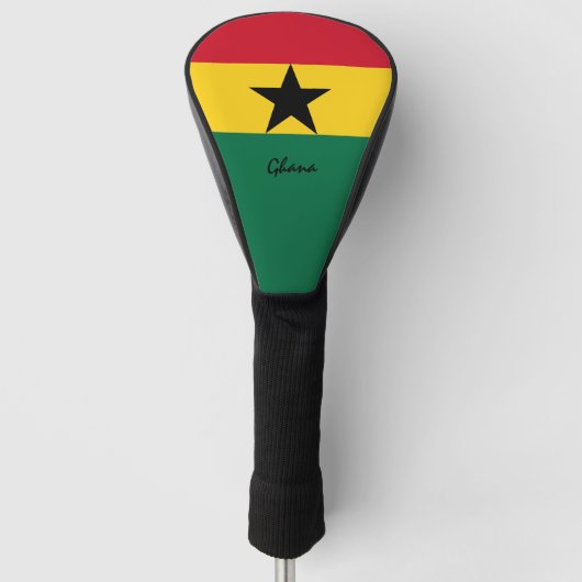 Golf Ghana & Ghanaische Flagge / Golf Clubs Abdeck Headcover (Vorderseite)