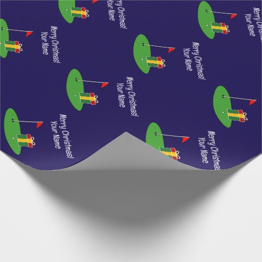Golf gift Christmas wrapping paper Geschenkpapier (Ecke)