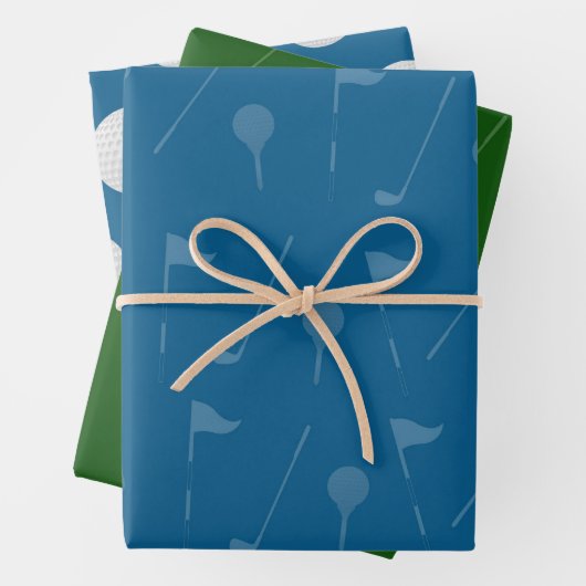 Golf Gift Wrap - Golfer Wrapping Paper Geschenkpapier Set (Beispiel)