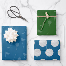 Golf Gift Wrap - Golfer Wrapping Paper Geschenkpapier Set
