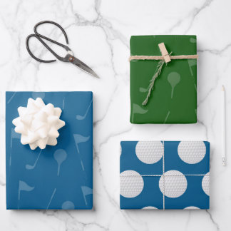 Golf Gift Wrap - Golfer Wrapping Paper Geschenkpapier Set