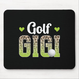 Golf Gigi Leopard Golfer Gigi von einem Golfspiele Mousepad
