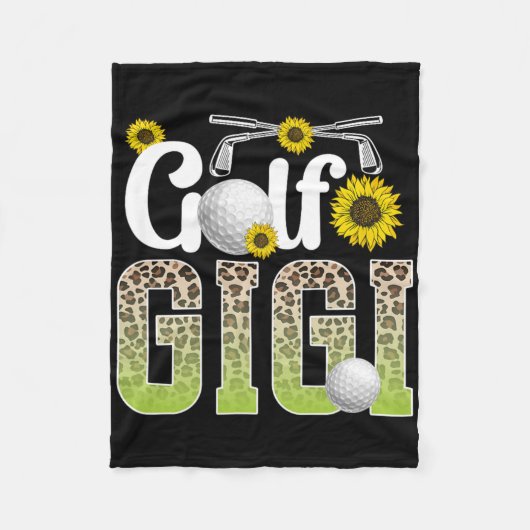 Golf Gigi Of A Golf Player Gigi Leopard Golfer Gig Fleecedecke (Vorderseite)