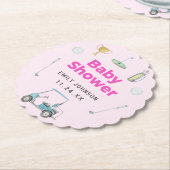 Golf Girl Baby Dusche Untersetzer (angewinkelt)