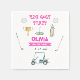 Golf Girl Birthday Party Serviette