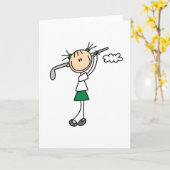 Golf Girl Card Karte (Gelbe Blume)