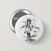 Golf Girl Golfspielen Vintage Kunst Button (Vorne & Hinten)