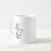 Golf Girl Golfspielen Vintage Kunst Kaffeetasse (Vorderseite Links)