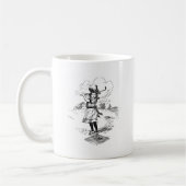 Golf Girl Golfspielen Vintage Kunst Kaffeetasse (Links)