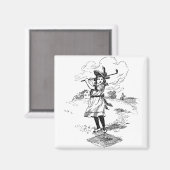 Golf Girl Golfspielen Vintage Kunst Magnet (Vorderseite/Rückseite)