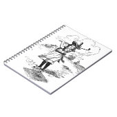 Golf Girl Golfspielen Vintage Kunst Notizblock (Linke Seite)