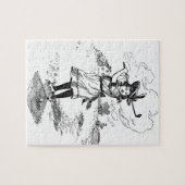 Golf Girl Golfspielen Vintage Kunst Puzzle (Horizontal)