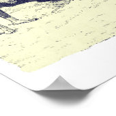 Golf Girl Vintag 1909 Golf Print Poster (Ecke)