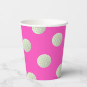 Golf Girls Erster Geburtstag Pappbecher (Rückseite)