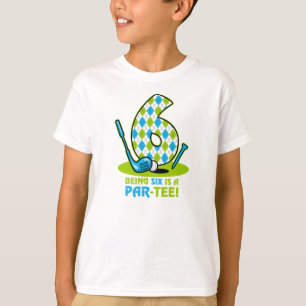Golf Gleichheit-T-Shirt 6. Geburtstag T-Shirt
