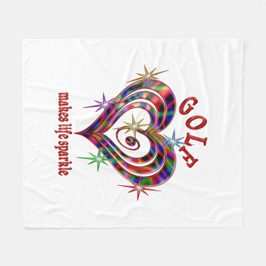 Golf Glitzern Fleecedecke (Vorderseite (Horizontal))
