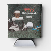 Golf glückliche Pension mit Name Bierwagen Golfer Dosenkühler (Vorderseite)