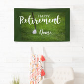 Golf glückliche Pensionierung mit Golfball auf grü Banner (Insitu)