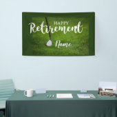 Golf glückliche Pensionierung mit Golfball auf grü Banner (Messeveranstaltung)