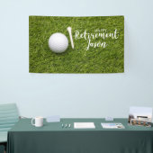 Golf glückliche Pensionierung mit Golfball auf Grü Banner (Messeveranstaltung)