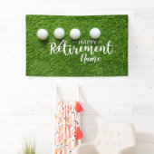 Golf glückliche Pensionierung mit Golfball auf Grü Banner (Insitu)