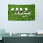 Golf glückliche Pensionierung mit Golfball auf Grü Banner (Messeveranstaltung)