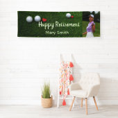 Golf glücklicher Ruhestand Golfball mit Liebe auf  Banner (Insitu)