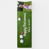 Golf glücklicher Ruhestand Golfball mit Liebe auf  Banner (Vertikal)