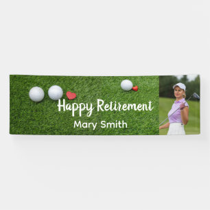 Golf glücklicher Ruhestand Golfball mit Liebe auf Banner