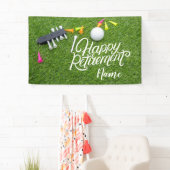 Golf glücklicher Ruhestand mit dem Ball auf Grün Banner (Insitu)