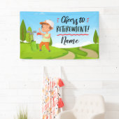 Golf glücklicher Ruhestand mit glücklichem Golfer Banner (Insitu)