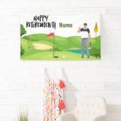 Golf glücklicher Ruhestand mit glücklichem Golfer Banner (Insitu)