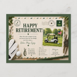 Golf Glücklicher Ruhestand Postkartenthema Postkarte