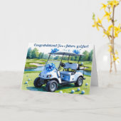 Golf Glückwunsch für Baby Boy Karte (Gelbe Blume)