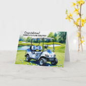 Golf Glückwunsch für Baby Boy Karte (Gelbe Blume)
