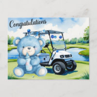 Golf Glückwunsch für Baby Golfer Es ist Boy Card