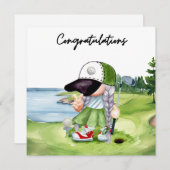 Golf Glückwunsch Golf Card für Lady Golfer (Vorne/Hinten)