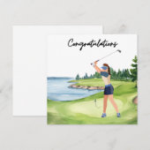 Golf Glückwunsch Golf Card für Lady Golfer (Vorne/Hinten)