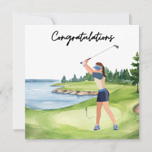 Golf Glückwunsch Golf Card für Lady Golfer