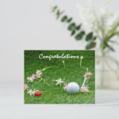 Golf Glückwunsch Postkarte (Stehend Vorderseite)