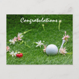 Golf Glückwunsch Postkarte