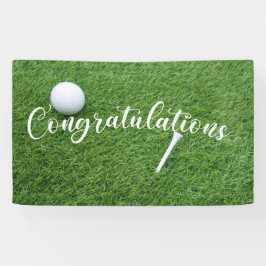 Golf Glückwunsch zu grünem Gras Banner