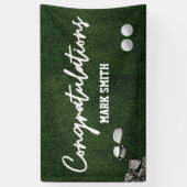 Golf Glückwünsche mit Golfball auf Grün Banner (Vertikal)