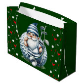 Golf-Gnom Große Geschenktüte (Rückseite Schrägansicht)